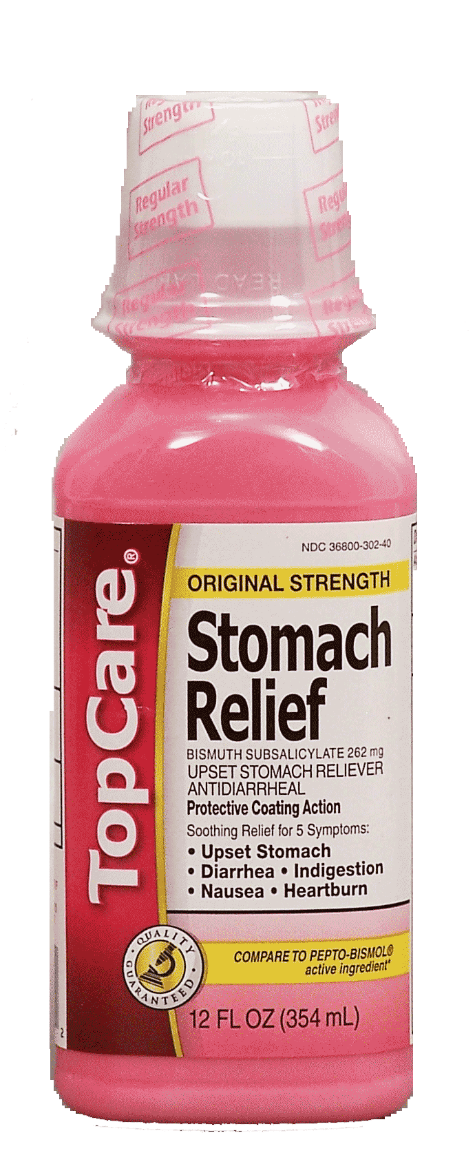 Top Care  original strength stomach relief, bismuth subsalicylate 262 mg, antidiarrheal Full-Size Picture